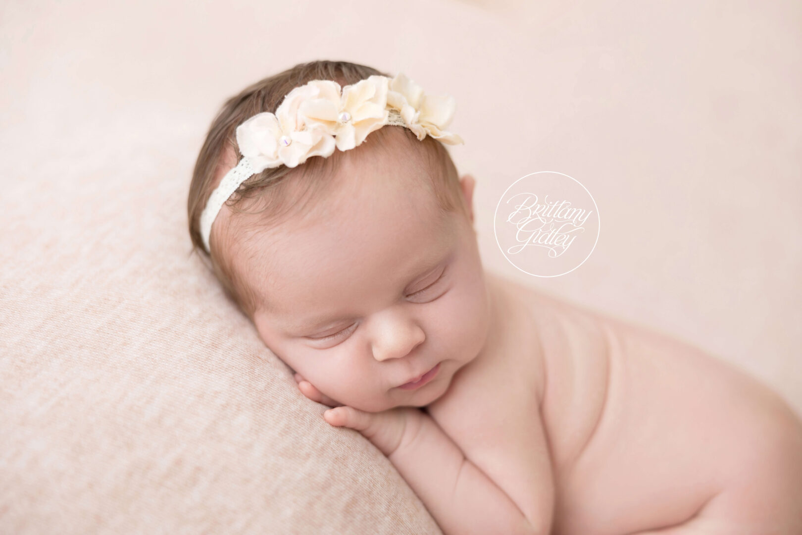 Sleepy Newborn Baby Girl