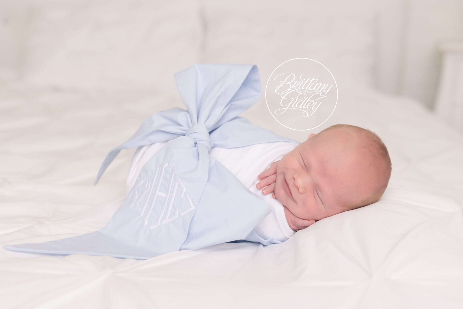 Newborn Baby Boy Bow Wrap