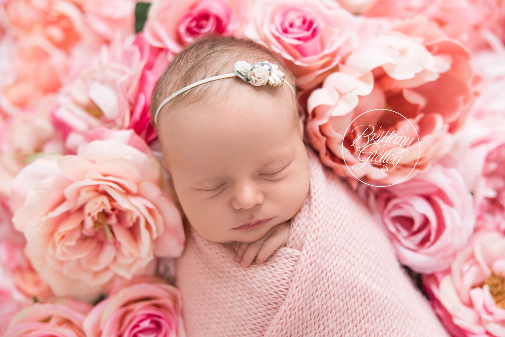 Newborn Baby Girl in Florals