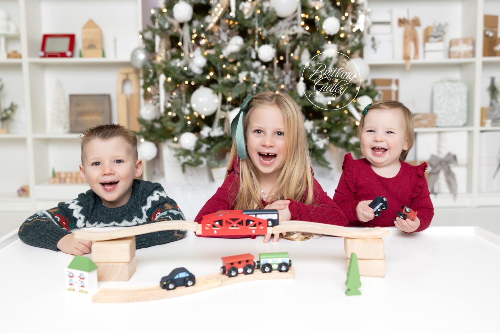 Kids Playing Train Set