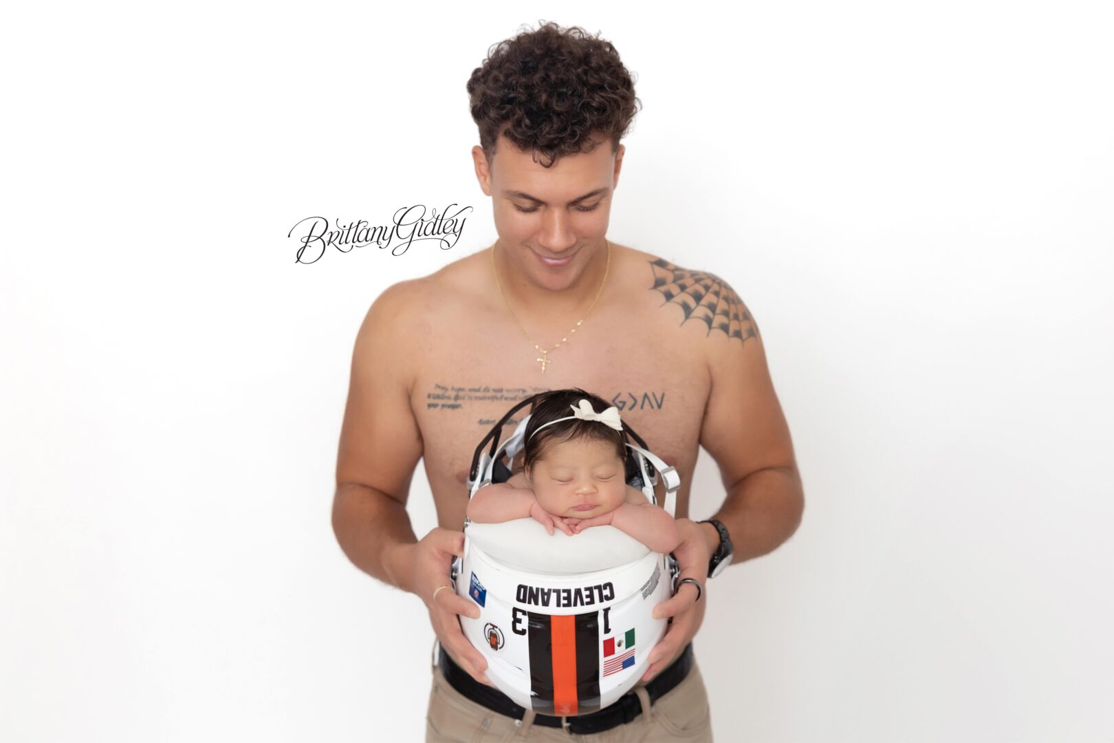 Cleveland Browns Newborn Photo Shoot