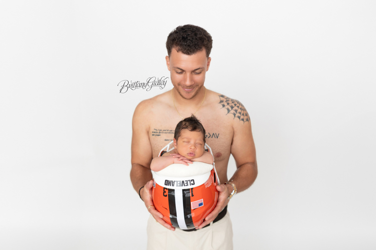 Cleveland Browns Newborn Photo Shoot